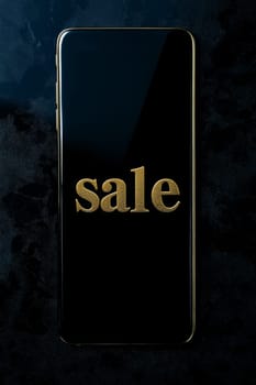 SALE 3D golden isolated selective focus. Generative AI, Generative AI, symbols