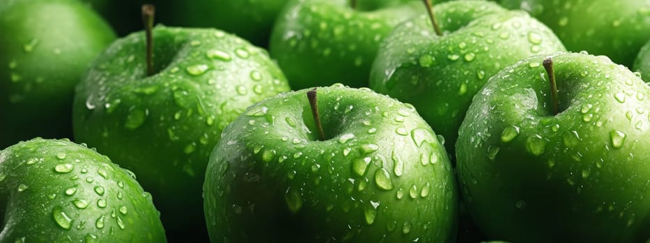 apples grow on a tree with orchard, Generative AI, food