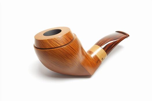 A beautifully crafted wooden smoking pipe highlights expert craftsmanship and smooth finish.