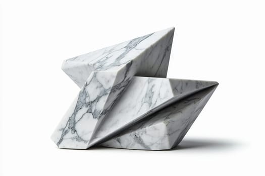 This marble sculpture boasts angular designs and smooth finishes, perfect for modern interiors.