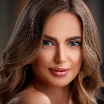 pretty young woman portrait, AI generated image