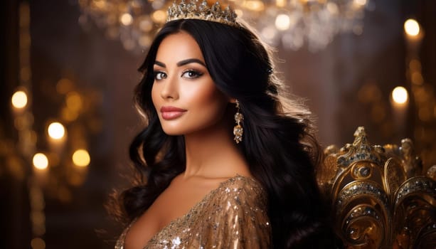 pretty young princess or queen, AI generated image