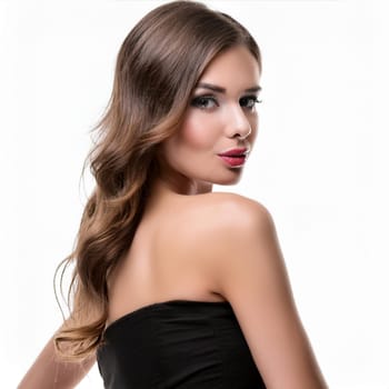 pretty young woman model, AI generated image