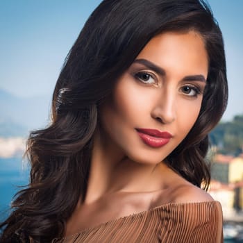 pretty young woman portrait, AI generated image