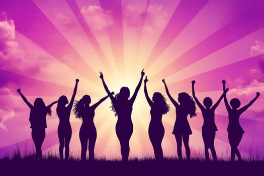 international women s day. Fives Women history month celebration background. --ar 3:2 --stylize 120 --v 6.1 Job ID: 8748b18d-8e60-4c7c-963e-7e8688adef9e