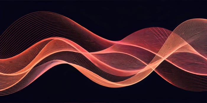 Abstract design of flowing and undulating waves, created with lines and curves, evoking movement, energy, and fluidity. Perfect for digital art, dynamic design, and modern concepts.