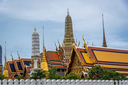 Wat Phra Kaew, commonly known in officially as Wat Phra Si Rattana Satsadaram as the most famous tourist sites and most sacred Buddhist temple (wat) in Thailand.