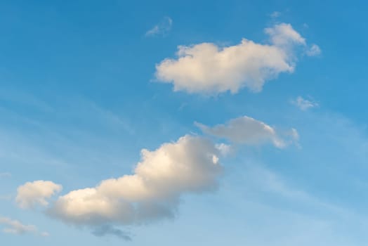 Cloudscape of natural sky with blue sky and white clouds in the sky use for wallpaper background