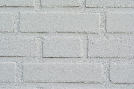 White brick wall for background or texture