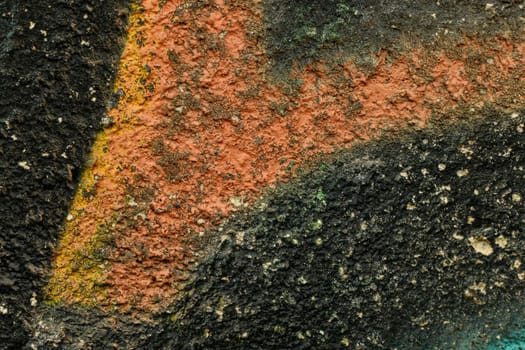 Colored wall texture black paint graffiti