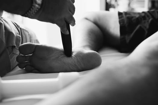 Thai woman to take of service Thai traditional massage for treat aches and pains.