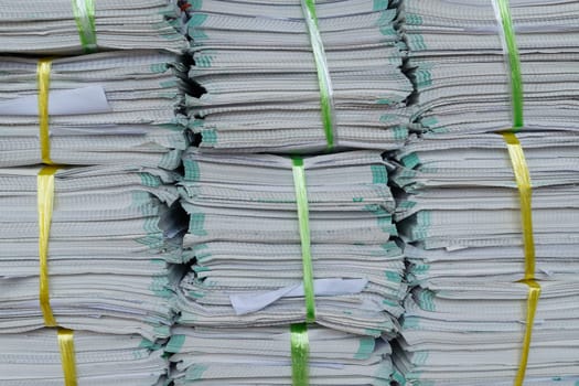 Old files stacking up in a messy order.