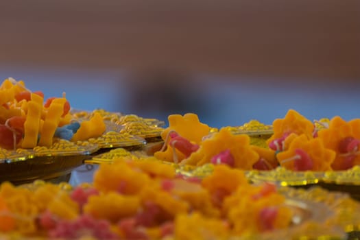 Candles flower for floating on a water