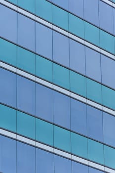 Big glass office building in a Bangkok city