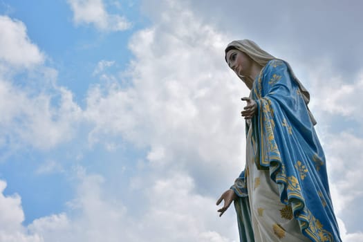 The Virgin Mary statue at The Cathedral of the Immaculate Conception is a Roman Catholic Diocese of Chanthaburi.