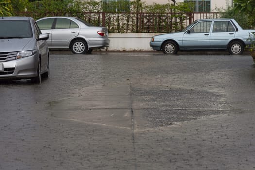 Water flood village problem with the drainage system.