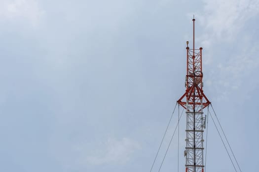 Antenna cellular tower and blue sky