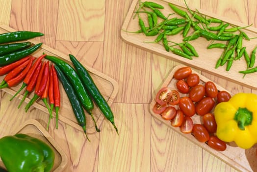 Many ingredients for preparing Tacos in a mexican restaurant