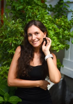 Selfie Portrait of 40 years old slavic woman close up without make up