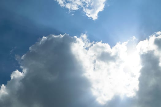 Nature cloudscape with blue sky and white cloud