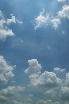Nature cloudscape with blue sky and white cloud