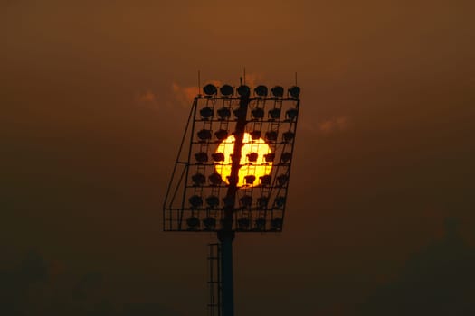 Morning Sky with Sunrise and silhouette sportlight