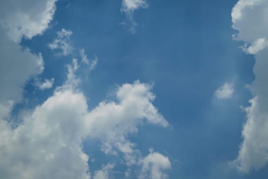 Nature cloudscape with blue sky and white cloud