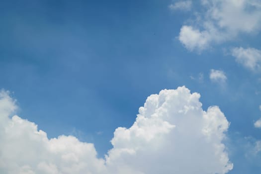 Nature cloudscape with blue sky and white cloud