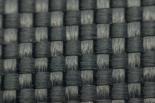 Macro of fabric weave texture surface black color use for background
