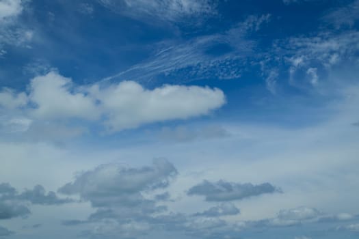 Nature cloudscape with blue sky and white cloud