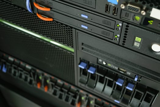Computer Server and  CD or DVD drive in datacenter