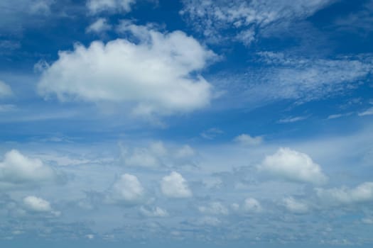 Nature cloudscape with blue sky and white cloud