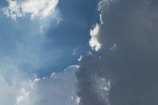 Nature cloudscape with blue sky and white cloud