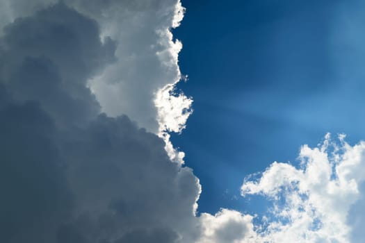 Nature cloudscape with blue sky and white cloud