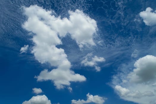 Nature cloudscape with blue sky and white cloud