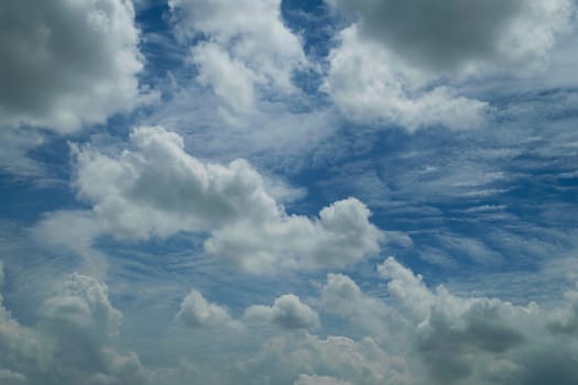Nature cloudscape with blue sky and white cloud