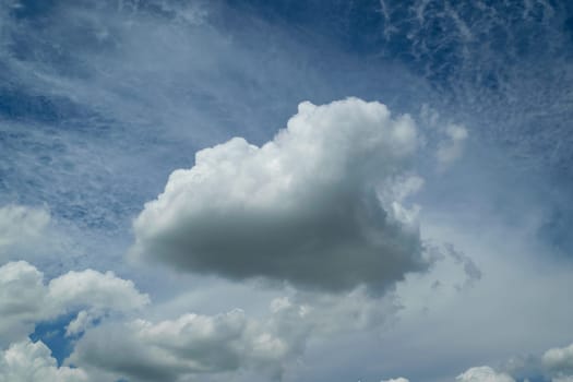 Nature cloudscape with blue sky and white cloud