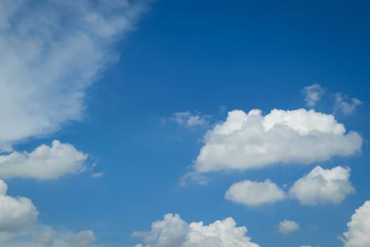 Nature cloudscape with blue sky and white cloud