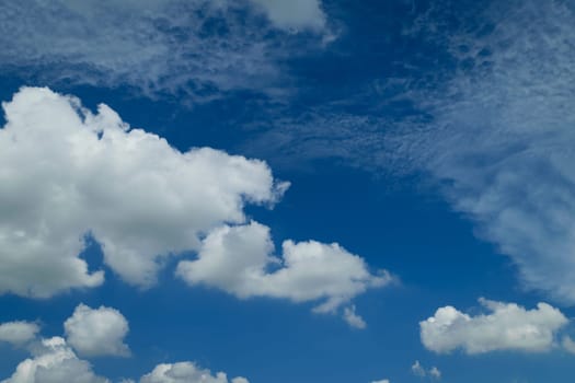 Nature cloudscape with blue sky and white cloud