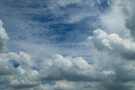 Nature cloudscape with blue sky and white cloud