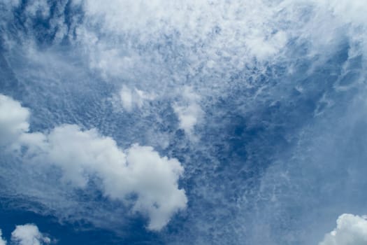 Nature cloudscape with blue sky and white cloud
