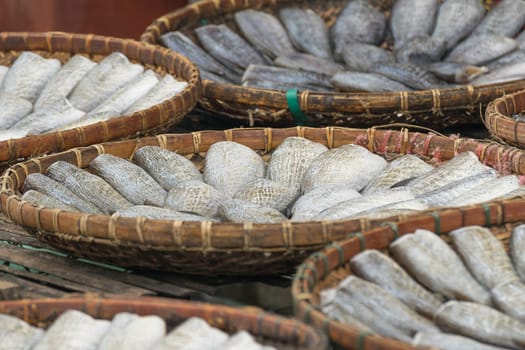 Salted fish is a dry food in Thai market