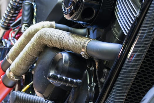 Some parts of the motorcycle in car show event. This a open event no need press credentials required.