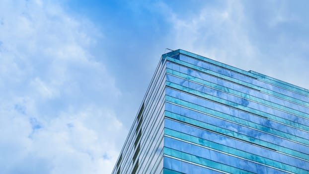 Glass building and blue sky