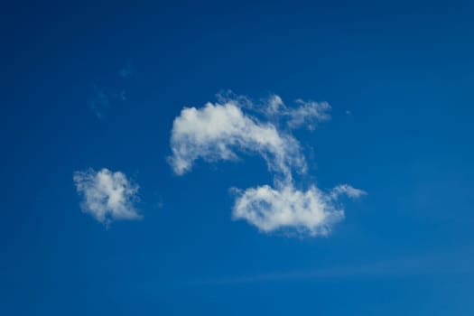 Nature cloudscape with blue sky and white cloud