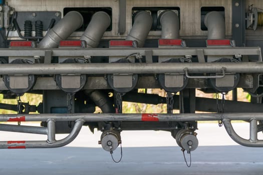 Some part of Truck with oil or gas tank for transport in Thailand