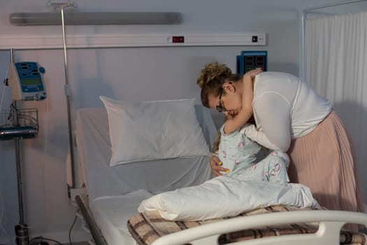 A very touching and heartfelt moment of emotional support in a hospital setting shared between loved ones