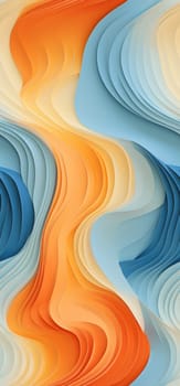 A symphony of color and motion bold graphic illustration - Generative AI. Striped, yellow, orange, blue.