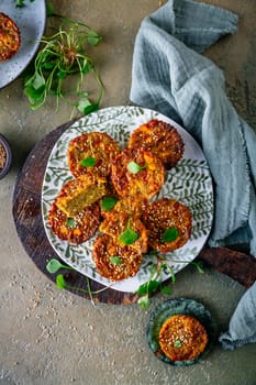 Vegetable savory muffins with savoy cabbage, feta cheese, and Psyllium husks
