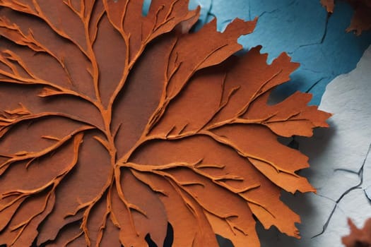 brown earth nature leaf texture forest blue water river stream background landscape ecology climate autumn trees winter wildlife generated ai alt. High quality 3d illustration
